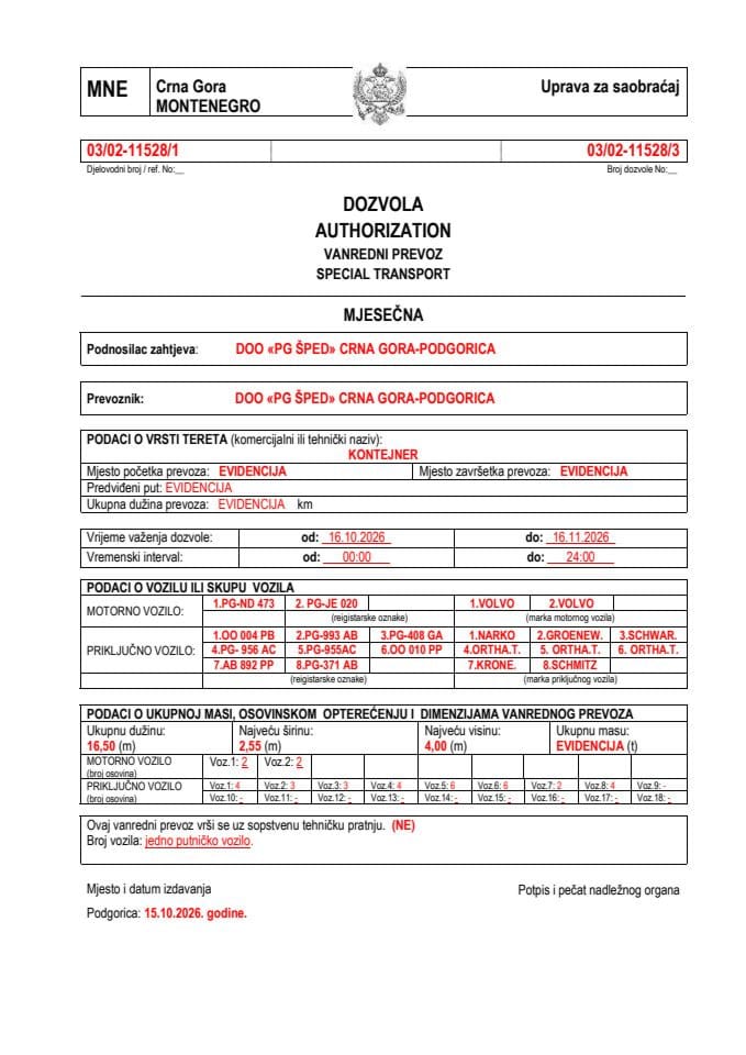 PG ŠPED 03-02-11528-okt-mjesečna